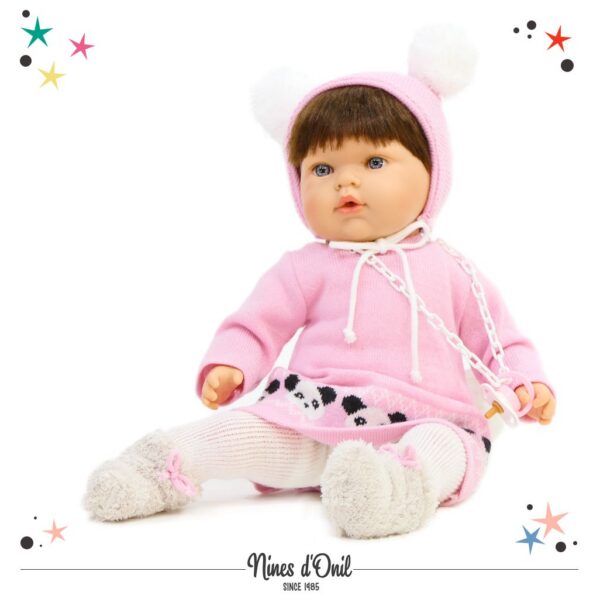 Nukk TITA WINTER tumedate juustega, 45 cm